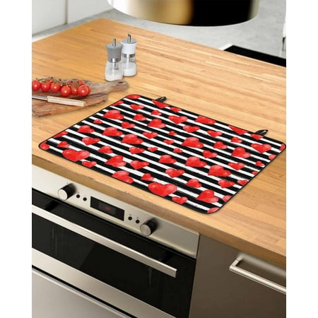 Red Love Heart Valentines Stove Top Covers for Electric Stove Heat Insulation Fireproof Glass Cooktop Cover Counter Top Glass Stove Cover 24 x21 Watercolor Black White Striped
Red Love Heart Valentines Stove Top Covers for Electric Stove Heat Insulation Fireproof Glass Cooktop Cover Counter Top Glass Stove Cover 24 x21 Watercolor Black White Striped