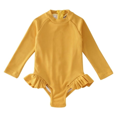 B91xZ Baby Swimsuit Girl Summer Toddler Girls Long Sleeve Solid Color Ruffles 1 Piece Swimwear Beach Onesie Swimsuit Bikini Yellow Sizes 12-18 Months
B91xZ Baby Swimsuit Girl Summer Toddler Girls Long Sleeve Solid Color Ruffles 1 Piece Swimwear Beach Onesie Swimsuit Bikini Yellow Sizes 12-18 Months