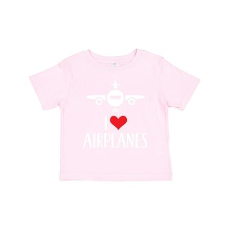 Inktastic Plane I Love Airplanes Gift Toddler Boy or Toddler Girl T-Shirt