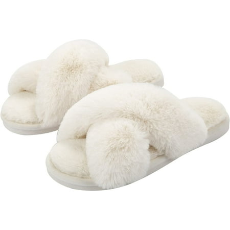 Women s Fuzzy Slippers House Slippers Cross Band Slippers Indoor Outdoor Soft Plush on Open Toe Slippers
Women s Fuzzy Slippers House Slippers Cross Band Slippers Indoor Outdoor Soft Plush on Open Toe Slippers
