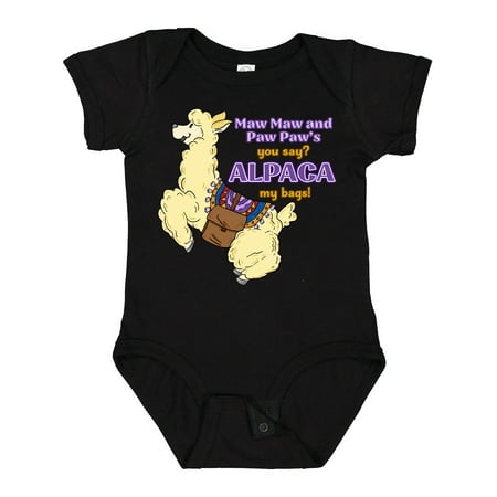 Inktastic Maw Maw and Paw Paw s You Say ALPACA my Bags Boys or Girls Baby Bodysuit
Inktastic Maw Maw and Paw Paw s You Say ALPACA my Bags Boys or Girls Baby Bodysuit