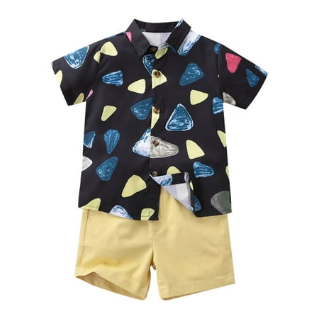 Toddler Boys Outfit Sets Summer Thin Cute Printed Loose Lapel Shirt Solid Color Shorts Two Piece Suits
Toddler Boys Outfit Sets Summer Thin Cute Printed Loose Lapel Shirt Solid Color Shorts Two Piece Suits