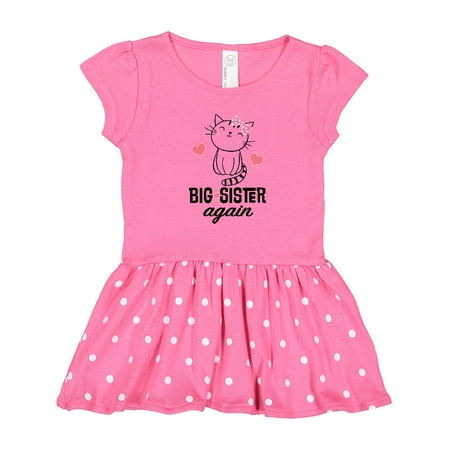 Inktastic Big Sister Again Announcement Gift Toddler Girl Dress