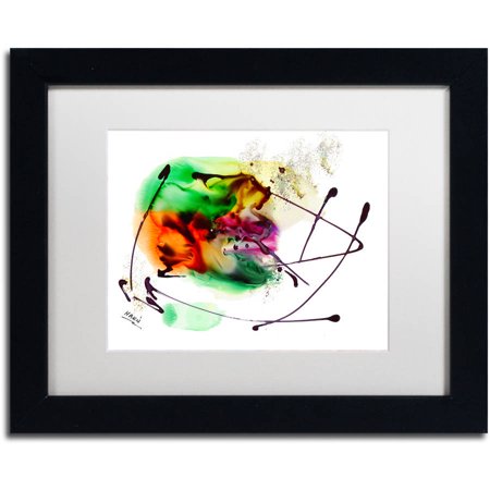 Trademark Fine Art "Abstract 03" Canvas Art by Mako, White Matte, Black Frame