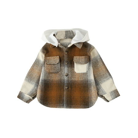 Calsunbaby Kids Baby Girls Boys Plaid Coat Long Sleeve Hooded Single-Breasted Jacket XMAS Autumn Clothes Brown 4-5 Years
Calsunbaby Kids Baby Girls Boys Plaid Coat Long Sleeve Hooded Single-Breasted Jacket XMAS Autumn Clothes Brown 4-5 Years