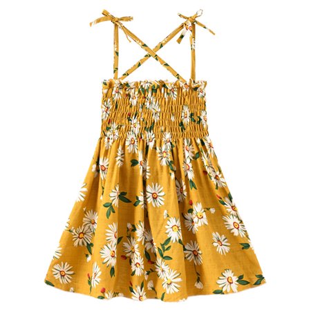 EHTMSAK Infant Baby Toddler Child Children Kids Summer Sundress for Girl Square Neck Dresses Floral Sleeveless Dress Yellow 1Y-6T 90
EHTMSAK Infant Baby Toddler Child Children Kids Summer Sundress for Girl Square Neck Dresses Floral Sleeveless Dress Yellow 1Y-6T 90