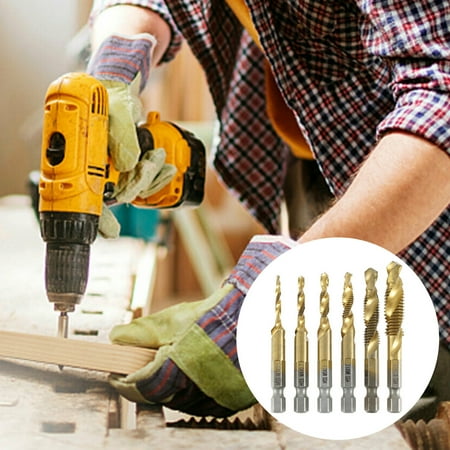 RELAX 6pcs Titanium Coated HSS Twist Drill Bit Set Serrated Grooving Spiral Drill Bit Set Metric Precision Punching Drill Bit Fast Cutting Masonry Drill Bit for Metal Wood Plastic
RELAX 6pcs Titanium Coated HSS Twist Drill Bit Set Serrated Grooving Spiral Drill Bit Set Metric Precision Punching Drill Bit Fast Cutting Masonry Drill Bit for Metal Wood Plastic
