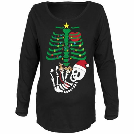 Christmas Tree Baby Skeleton Cookies Black Maternity Soft Long Sleeve T-Shirt - Small
Christmas Tree Baby Skeleton Cookies Black Maternity Soft Long Sleeve T-Shirt - Small