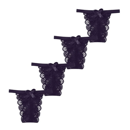 Panties Clearance Trendy 4Pc Women Lace Flowers Low Waist Underwear Panties G-String Lingerie Thongs Purple M
Panties Clearance Trendy 4Pc Women Lace Flowers Low Waist Underwear Panties G-String Lingerie Thongs Purple M