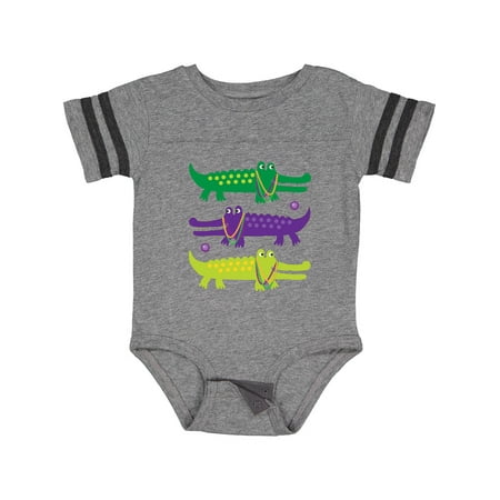 Inktastic Mardi Gras Holiday Alligators Gift Baby Boy or Baby Girl Bodysuit