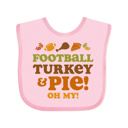 Inktastic Football Turkey and Pie Gift Baby Girl Bib
