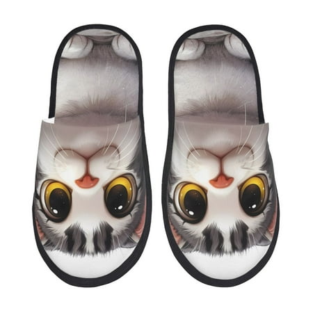 Qekee Cute Cartoon Kitten Print Furry Slippers for Women and Men House Slipper Funny Bedroom Slippers Indoor -Large
Qekee Cute Cartoon Kitten Print Furry Slippers for Women and Men House Slipper Funny Bedroom Slippers Indoor -Large