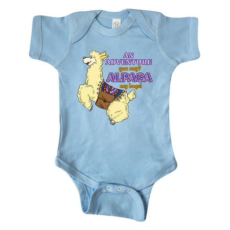 Inktastic Cute Jumping Alpaca-An Adeventure You Say ALPACA my bags! Gift Baby Boy or Baby Girl Bodysuit
Inktastic Cute Jumping Alpaca-An Adeventure You Say ALPACA my bags! Gift Baby Boy or Baby Girl Bodysuit
