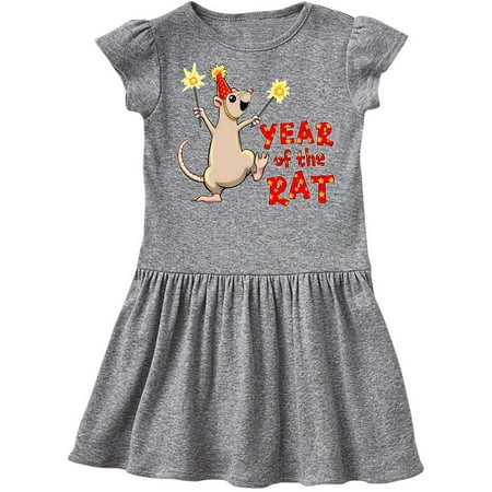 Inktastic Year of the Rat with Sparklers in Red Party Hat Gift Toddler Girl Dress 
Inktastic Year of the Rat with Sparklers in Red Party Hat Gift Toddler Girl Dress
