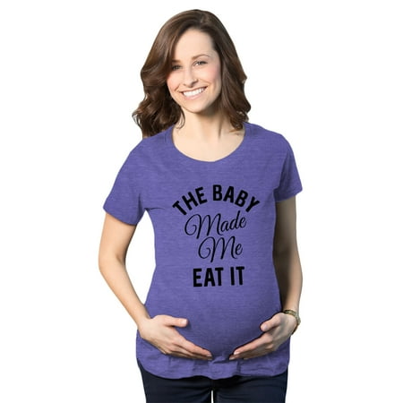 Maternity The Baby Made Me Eat It Funny Announcement Graphic Pregnancy T Shirt (Heather Purple) - L
Maternity The Baby Made Me Eat It Funny Announcement Graphic Pregnancy T Shirt (Heather Purple) - L