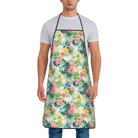 Jgfou Tropical Flowers Print Anti-fouling Apron for Men Women Waterproof Oil-Proof Kitchen Apron with Adjustable Straps Pocket and No-Pill No-Fade Fabric
Jgfou Tropical Flowers Print Anti-fouling Apron for Men Women Waterproof Oil-Proof Kitchen Apron with Adjustable Straps Pocket and No-Pill No-Fade Fabric