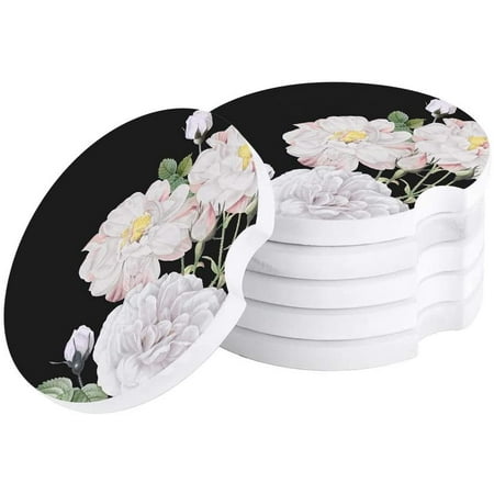 ZHANZZK White Rose Flower Black Set of 4 Car Coaster for Drinks Absorbent Ceramic Stone Coasters Cup Mat with Cork Base for Home Kitchen Room Coffee Table Bar Decor
ZHANZZK White Rose Flower Black Set of 4 Car Coaster for Drinks Absorbent Ceramic Stone Coasters Cup Mat with Cork Base for Home Kitchen Room Coffee Table Bar Decor