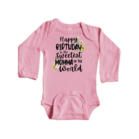 Inktastic Happy Birthday To The Sweetest Momma In The World Gift Baby Girl Long Sleeve Bodysuit
Inktastic Happy Birthday To The Sweetest Momma In The World Gift Baby Girl Long Sleeve Bodysuit