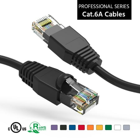 ACCL 5Ft Cat6A UTP Ethernet Network Booted Cable Black 1 Pack