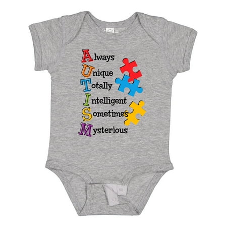 Inktastic Autism Acrostic Gift Baby Boy or Baby Girl Bodysuit