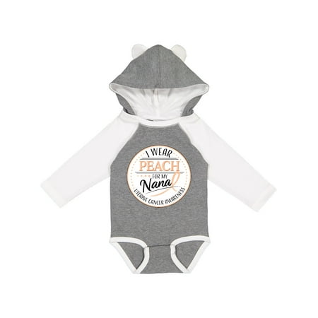 Inktastic I Wear Peach for my Nana - Uterine Cancer Awareness Gift Baby Boy or Baby Girl Long Sleeve Bodysuit
Inktastic I Wear Peach for my Nana - Uterine Cancer Awareness Gift Baby Boy or Baby Girl Long Sleeve Bodysuit