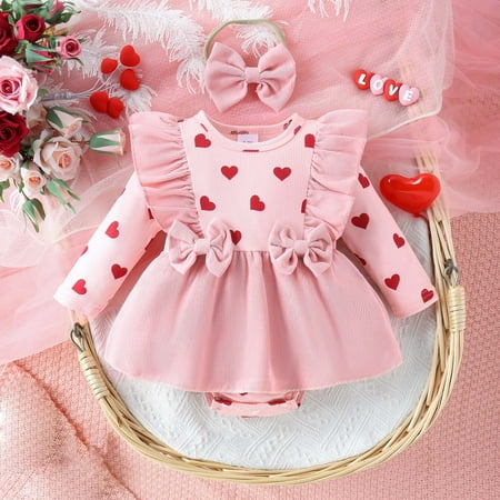 Jacenvly Festival Valentine s Day toddler Girls Bodysuit Dress Ruffle Long Sleeve Heart Printed Dress Bodysuit with Headband 3-18 Months on Sales Birthday Gifts for Women Clearance Items for Women
Jacenvly Festival Valentine s Day toddler Girls Bodysuit Dress Ruffle Long Sleeve Heart Printed Dress Bodysuit with Headband 3-18 Months on Sales Birthday Gifts for Women Clearance Items for Women