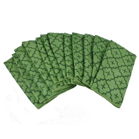 Club Pack of 12 Green Lattice Dish Towels 24