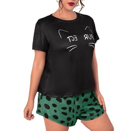 Multicolor Cute Letter Graphic Round Neck Short Sets Short Sleeve Plus Size Pajama Sets (Women s Plus)
Multicolor Cute Letter Graphic Round Neck Short Sets Short Sleeve Plus Size Pajama Sets (Women s Plus)