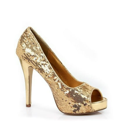 415-FLAMINGO 4 Inch Heel Glitter Shoes