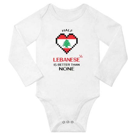 1/2 Half Lebanese is Better Than None Cute Baby Long Slevve Bodysuits (White 18-24 Months)
1/2 Half Lebanese is Better Than None Cute Baby Long Slevve Bodysuits (White 18-24 Months)