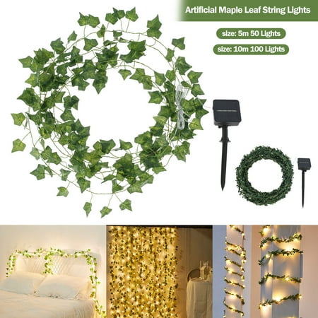 Harupink Solar Lamp Artificial Maple Leaf String Lights LED Solar Powered Fake Ivy String Light Wreath IP65 Waterproof Hanging Plant Light for Room Decor 5m/10m
Harupink Solar Lamp Artificial Maple Leaf String Lights LED Solar Powered Fake Ivy String Light Wreath IP65 Waterproof Hanging Plant Light for Room Decor 5m/10m