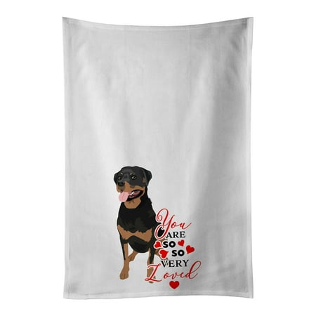 Rottweiler Black and Tan #1 so Loved White Kitchen Towel Set of 2 19 in x 28 in
Rottweiler Black and Tan #1 so Loved White Kitchen Towel Set of 2 19 in x 28 in