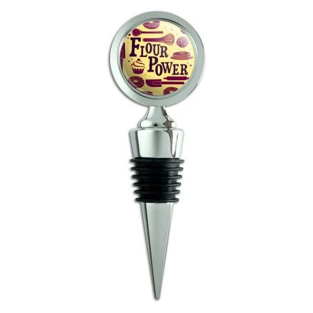 Flour Power Baking Baker Chef Cookie Cake Donut Funny Wine Bottle Stopper