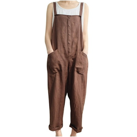 Women Loose Baggy Overalls With Pockets Sleeveless Dungarees Loose Cotton Linen Long Playsuit Party Jumpsuit
Women Loose Baggy Overalls With Pockets Sleeveless Dungarees Loose Cotton Linen Long Playsuit Party Jumpsuit