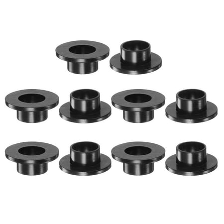 Uxcell 12.3mmx14mmx9.2mm Flanged Sleeve Bearings Nylon Bushings Black 10 Pack