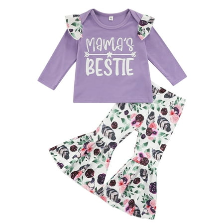 Sunisery Kid Baby Girls Clothes Set Ruffle Letter Long Sleeve Tops Floral Leopard Flare Pants Autumn Outfits Purple 3-4 Years
Sunisery Kid Baby Girls Clothes Set Ruffle Letter Long Sleeve Tops Floral Leopard Flare Pants Autumn Outfits Purple 3-4 Years