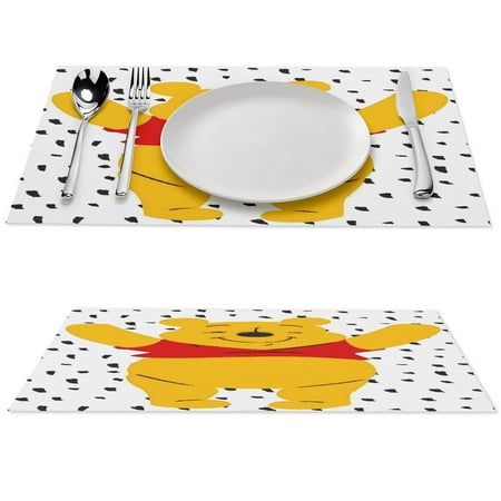 Winnie The Pooh Cute cartoon table mat non-slip heat-resistant washable 4 PCS 
Winnie The Pooh Cute cartoon table mat non-slip heat-resistant washable 4 PCS