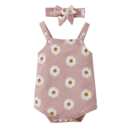 Infant Baby Girls Summer Outfits Casual Sling Romper Sleeveless Floral/Rainbow/Shell Print Playsuit with Headband Cute 2Pcs Set
Infant Baby Girls Summer Outfits Casual Sling Romper Sleeveless Floral/Rainbow/Shell Print Playsuit with Headband Cute 2Pcs Set