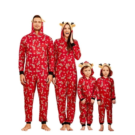 PATPAT Family Christmas Pajamas Matching Set Xmas Holiday Zip Up One Piece PJs Hooded Women Men Kid Baby Sleepwear Red Women: XL
PATPAT Family Christmas Pajamas Matching Set Xmas Holiday Zip Up One Piece PJs Hooded Women Men Kid Baby Sleepwear Red Women: XL