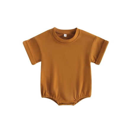 JYYYBF Newborn Baby Girl Boy Solid T Shirt Romper Oversized Short Sleeve Bodysuit Onesie Tops Casual Summer Outfits Brown
JYYYBF Newborn Baby Girl Boy Solid T Shirt Romper Oversized Short Sleeve Bodysuit Onesie Tops Casual Summer Outfits Brown