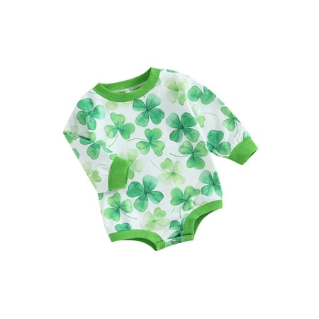 Votuleazi Baby Boys Girls Sweatshirt Romper Shamrock Print Long Sleeve Bodysuit
Votuleazi Baby Boys Girls Sweatshirt Romper Shamrock Print Long Sleeve Bodysuit