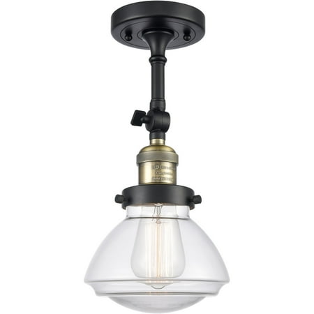 Black Antique Brass Tone Semi Flush 7 Wide Clear Glass Steel/Cast Brass Medium Base LED 1 Light Fixture
Black Antique Brass Tone Semi Flush 7 Wide Clear Glass Steel/Cast Brass Medium Base LED 1 Light Fixture