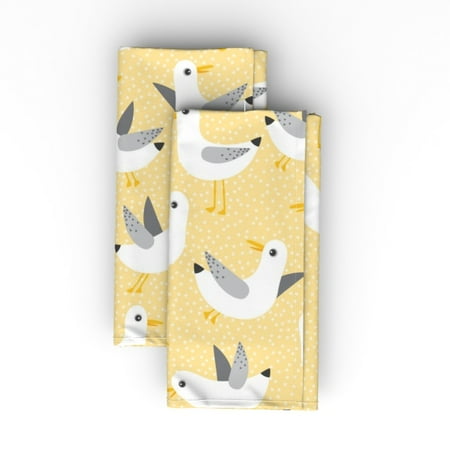 Cotton Sateen Dinner Napkins (Set of 2) - Seagulls Yellow Birds Beach Sand Summer Animals Air Sea Bird Print Cloth Dinner Napkins by Spoonflower
Cotton Sateen Dinner Napkins (Set of 2) - Seagulls Yellow Birds Beach Sand Summer Animals Air Sea Bird Print Cloth Dinner Napkins by Spoonflower