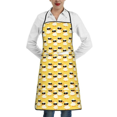 Qekee Cute Duck With Black Glasses Print Adjustable Bib Apron Resistant with Pocket Cooking Kitchen Aprons for Women Men Server Chef Apron
Qekee Cute Duck With Black Glasses Print Adjustable Bib Apron Resistant with Pocket Cooking Kitchen Aprons for Women Men Server Chef Apron