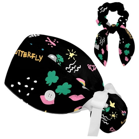 Working Cap with Buttons and Sweatband Scrub Hat Bouffant Caps with Scrunchie Bear Tie Back Hats
Working Cap with Buttons and Sweatband Scrub Hat Bouffant Caps with Scrunchie Bear Tie Back Hats