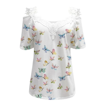 Simplmasygenix Women Tops Summer Clearance Women s Casual Off The Shoulder Lace Regular Fit Short Sleeve Tops V-Neck Shirt Tops
Simplmasygenix Women Tops Summer Clearance Women s Casual Off The Shoulder Lace Regular Fit Short Sleeve Tops V-Neck Shirt Tops