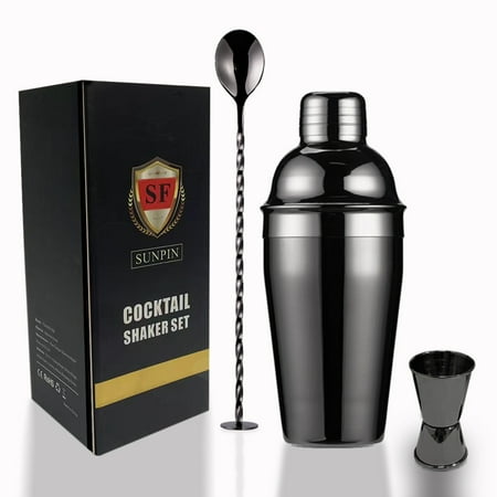 SUNPIN cocktail shaker 3-Piece bartending kit for home bar martini shaker Made of 304 Stainless Steel-Black
SUNPIN cocktail shaker 3-Piece bartending kit for home bar martini shaker Made of 304 Stainless Steel-Black