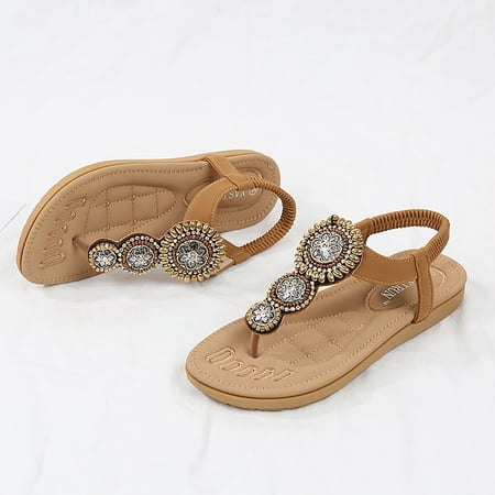 CAICJ98 Platform Sandals Women s Flip Flops Comfortable Flats Sandals for Women Gladiator Bohemian Beaded Summer Shoes Outdoor Beach Clip Toe Sandal Brown
CAICJ98 Platform Sandals Women s Flip Flops Comfortable Flats Sandals for Women Gladiator Bohemian Beaded Summer Shoes Outdoor Beach Clip Toe Sandal Brown
