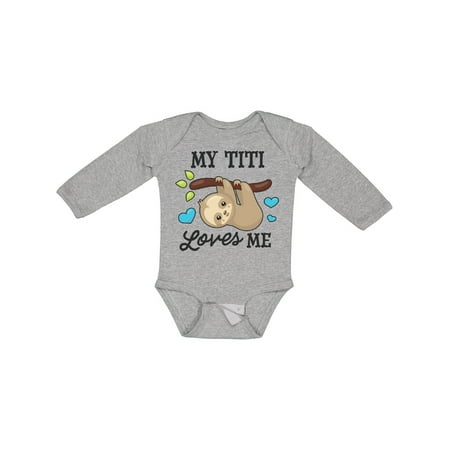 Inktastic My Titi Loves Me with Sloth and Hearts Gift Baby Boy or Baby Girl Long Sleeve Bodysuit
Inktastic My Titi Loves Me with Sloth and Hearts Gift Baby Boy or Baby Girl Long Sleeve Bodysuit