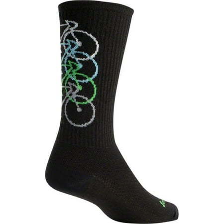 SockGuy Wool Stacked Sock: Black SM/MD